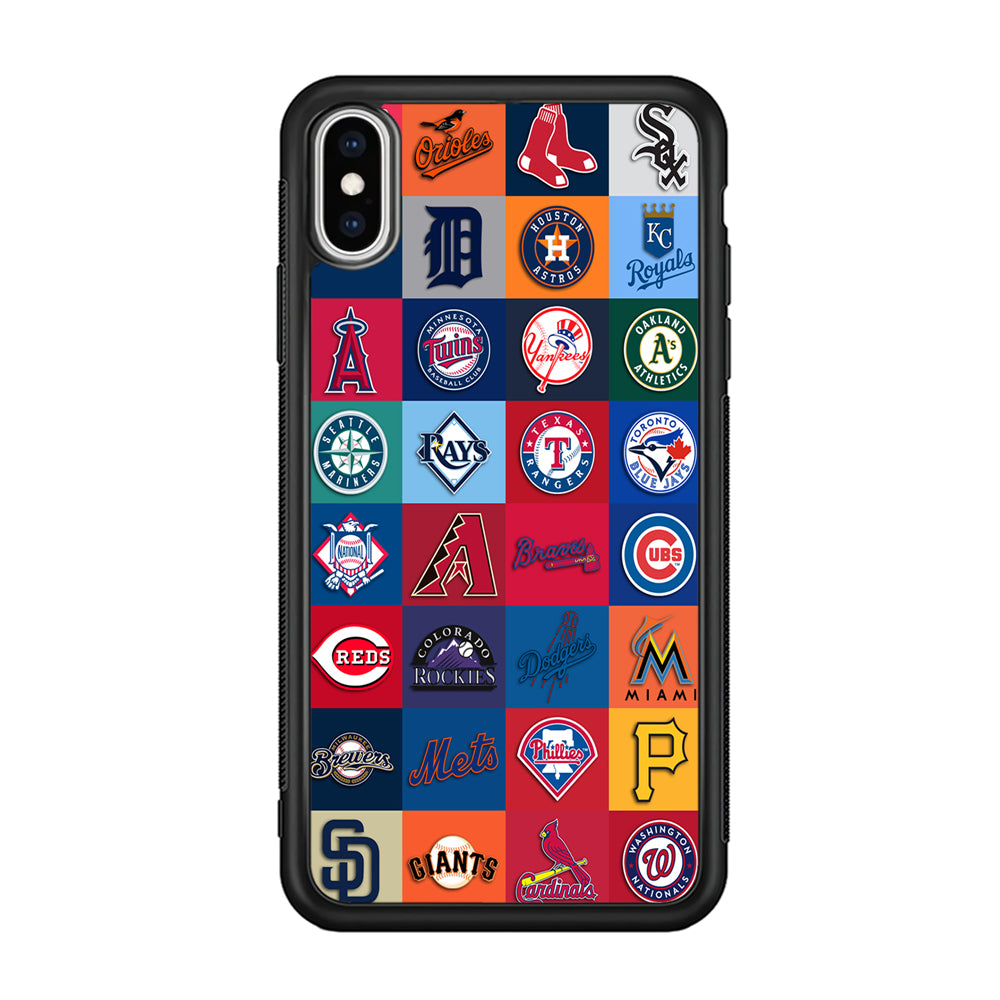 Baseball Teams MLB iPhone X Case-Phone Case-Rubber Black (2D Case)-Altracase