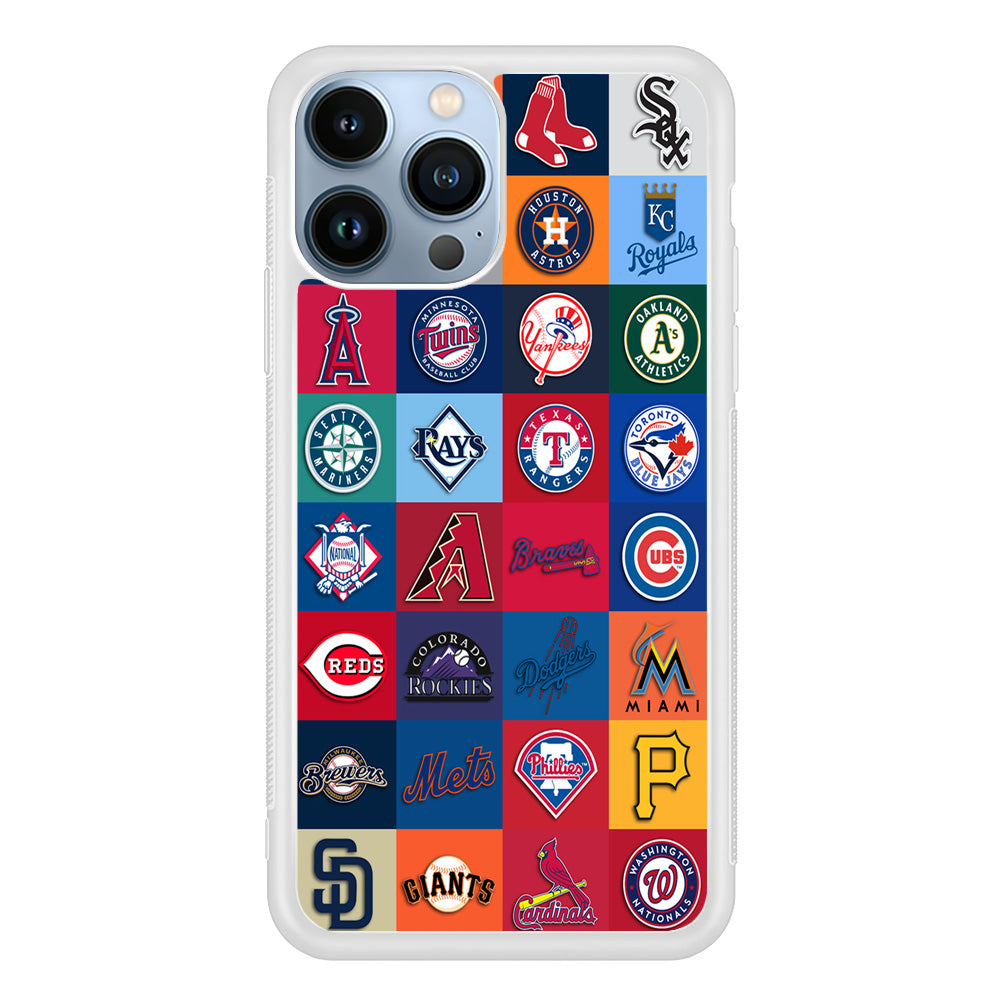 Baseball Teams MLB iPhone 15 Pro Max Case-Phone Case-Rubber White (2D Case)-Altracase