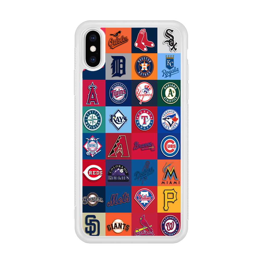 Baseball Teams MLB iPhone X Case-Phone Case-Rubber White (2D Case)-Altracase