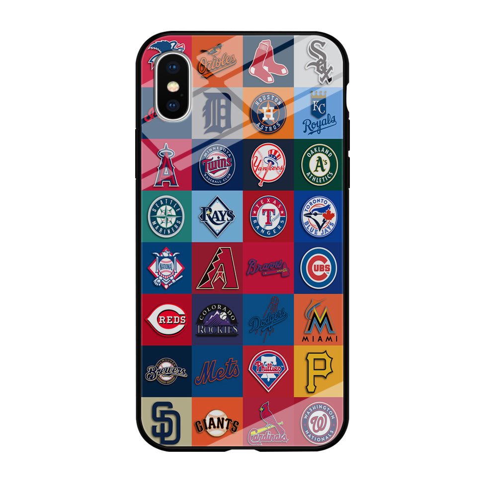 Baseball Teams MLB iPhone X Case-Phone Case-Tempered Glass Case-Altracase