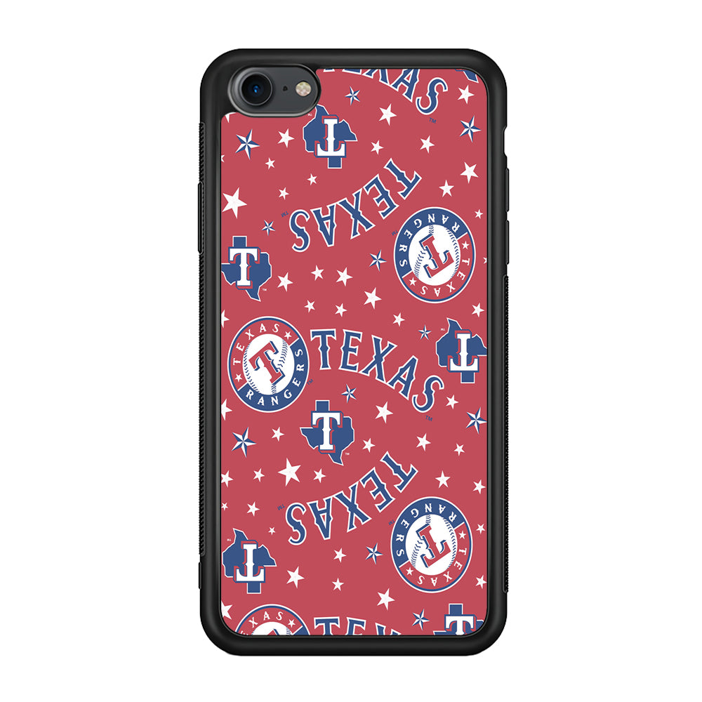 Baseball Texas Rangers MLB 001 iPhone 7 Case-Phone Case-Rubber Black (2D Case)-Altracase