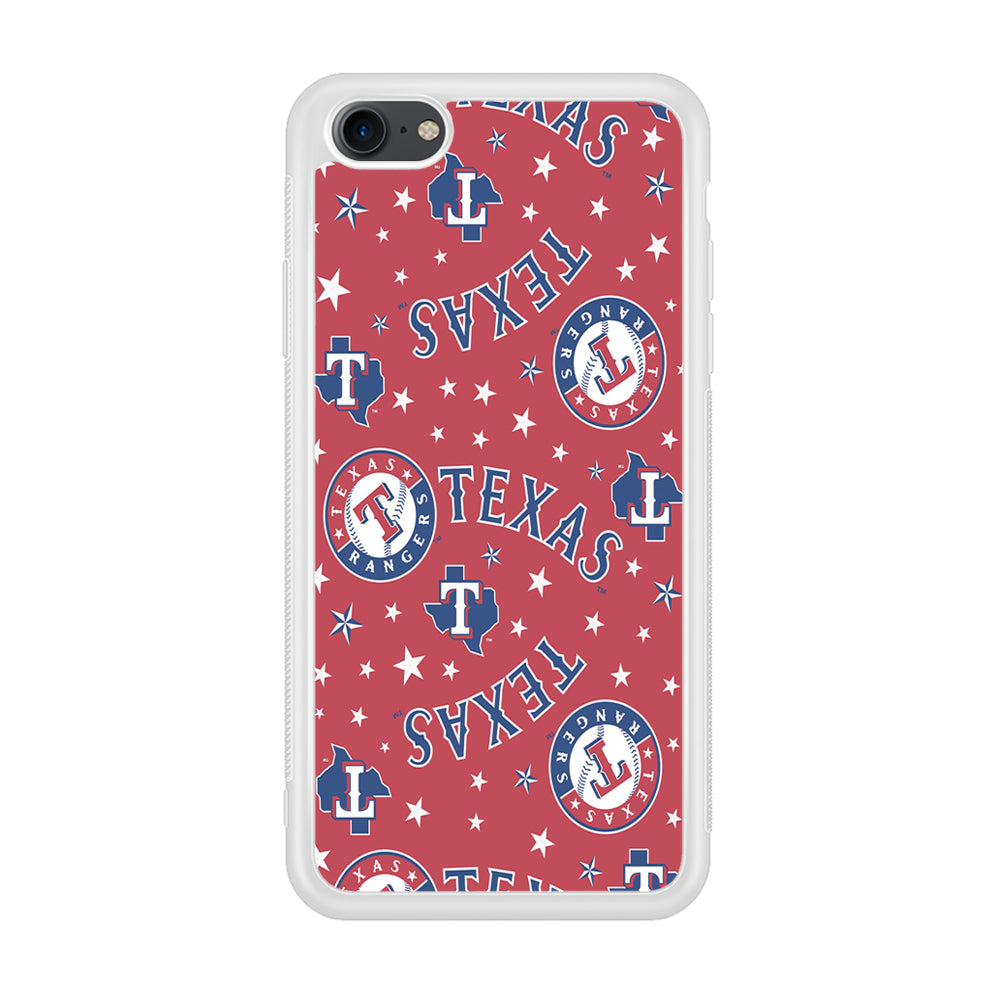 Baseball Texas Rangers MLB 001 iPhone 7 Case-Phone Case-Rubber White (2D Case)-Altracase