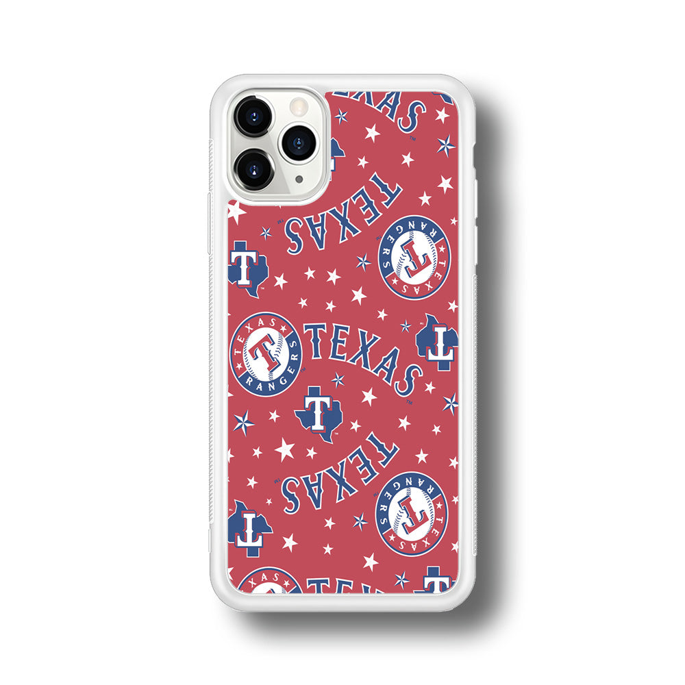 Baseball Texas Rangers MLB 001 iPhone 11 Pro Case-Phone Case-Rubber White (2D Case)-Altracase
