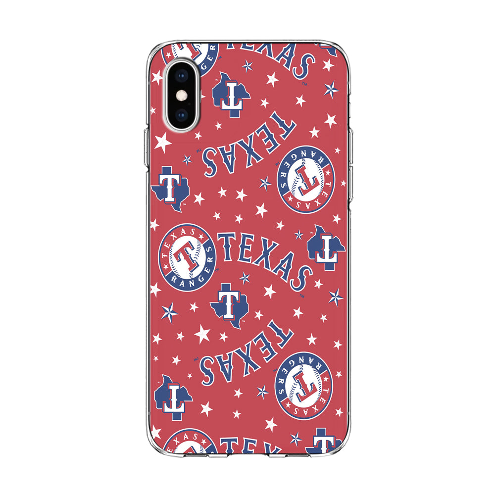 Baseball Texas Rangers MLB 001 iPhone Xs Case-Phone Case-Clear Soft Case-Altracase