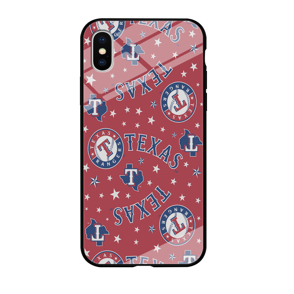 Baseball Texas Rangers MLB 001 iPhone X Case-Phone Case-Tempered Glass Case-Altracase