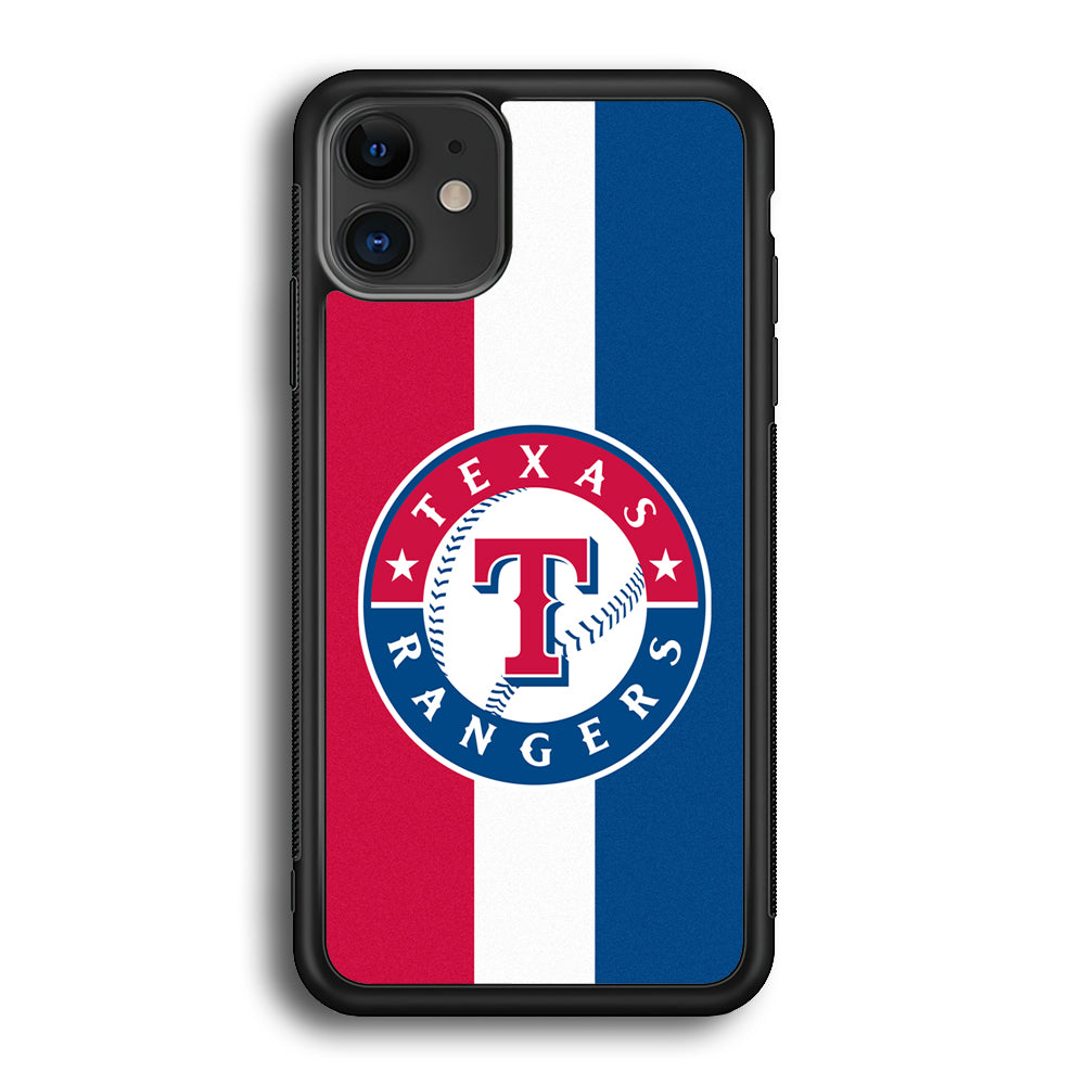 Baseball Texas Rangers MLB 002 iPhone 12 Case-Phone Case-Rubber Black (2D Case)-Altracase