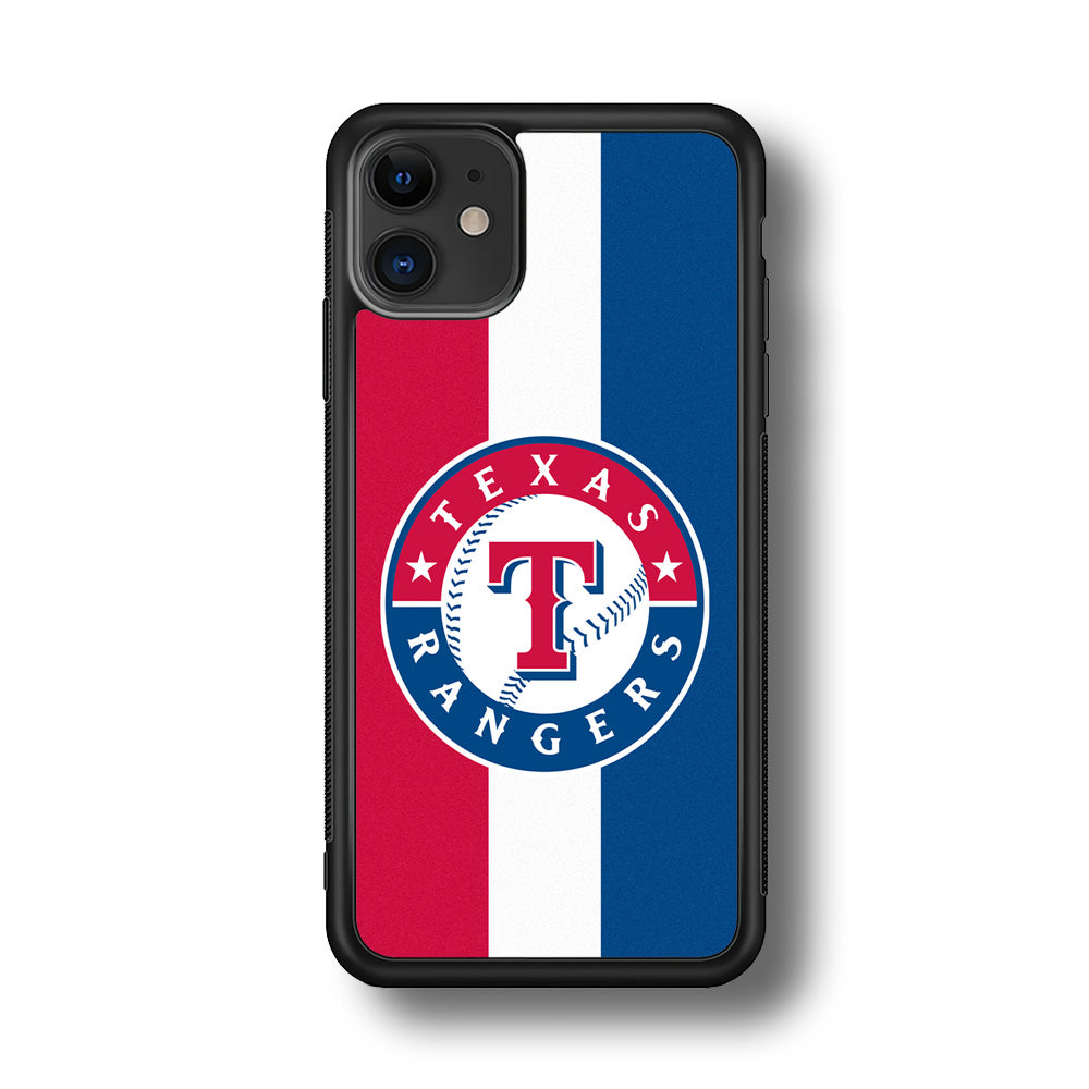 Baseball Texas Rangers MLB 002 iPhone 11 Case-Phone Case-Rubber Black (2D Case)-Altracase