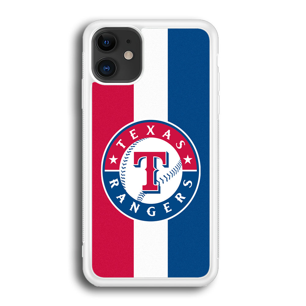 Baseball Texas Rangers MLB 002 iPhone 12 Case-Phone Case-Rubber White (2D Case)-Altracase