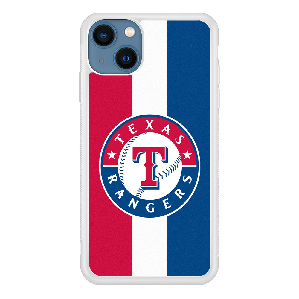 Baseball Texas Rangers MLB 002 iPhone 13 Case-Phone Case-Rubber White (2D Case)-Altracase