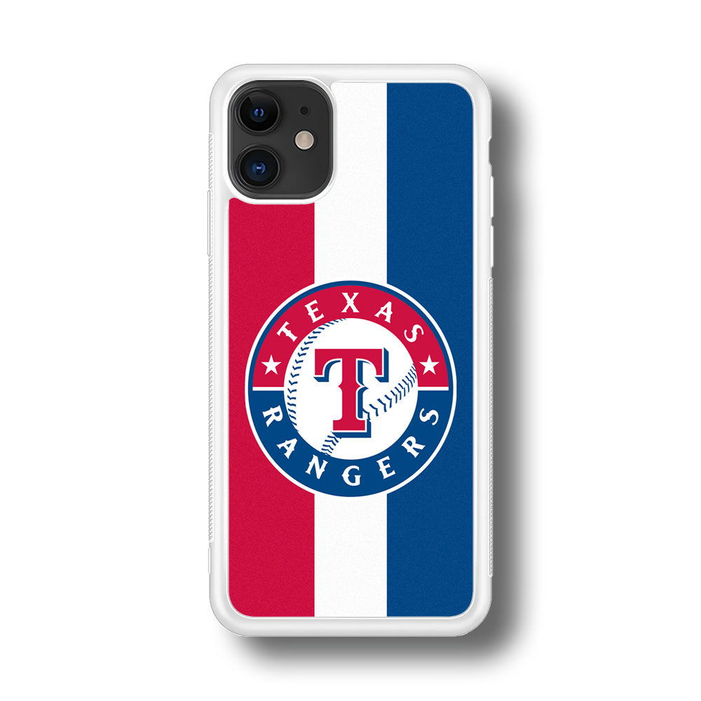 Baseball Texas Rangers MLB 002 iPhone 11 Case-Phone Case-Rubber White (2D Case)-Altracase