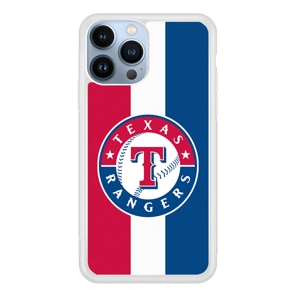 Baseball Texas Rangers MLB 002 iPhone 15 Pro Max Case-Phone Case-Rubber White (2D Case)-Altracase