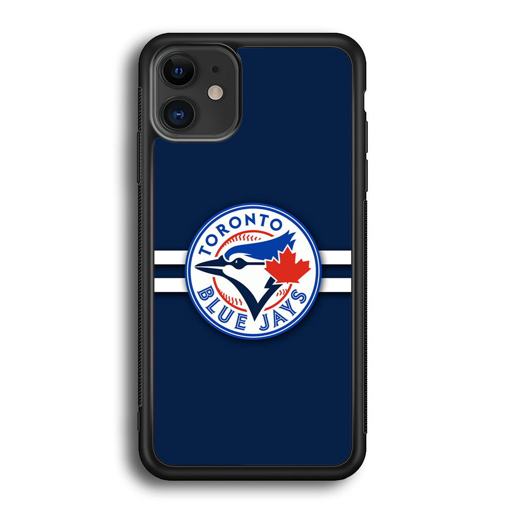 Baseball Toronto Blue Jays MLB 001 iPhone 12 Case-Phone Case-Rubber Black (2D Case)-Altracase
