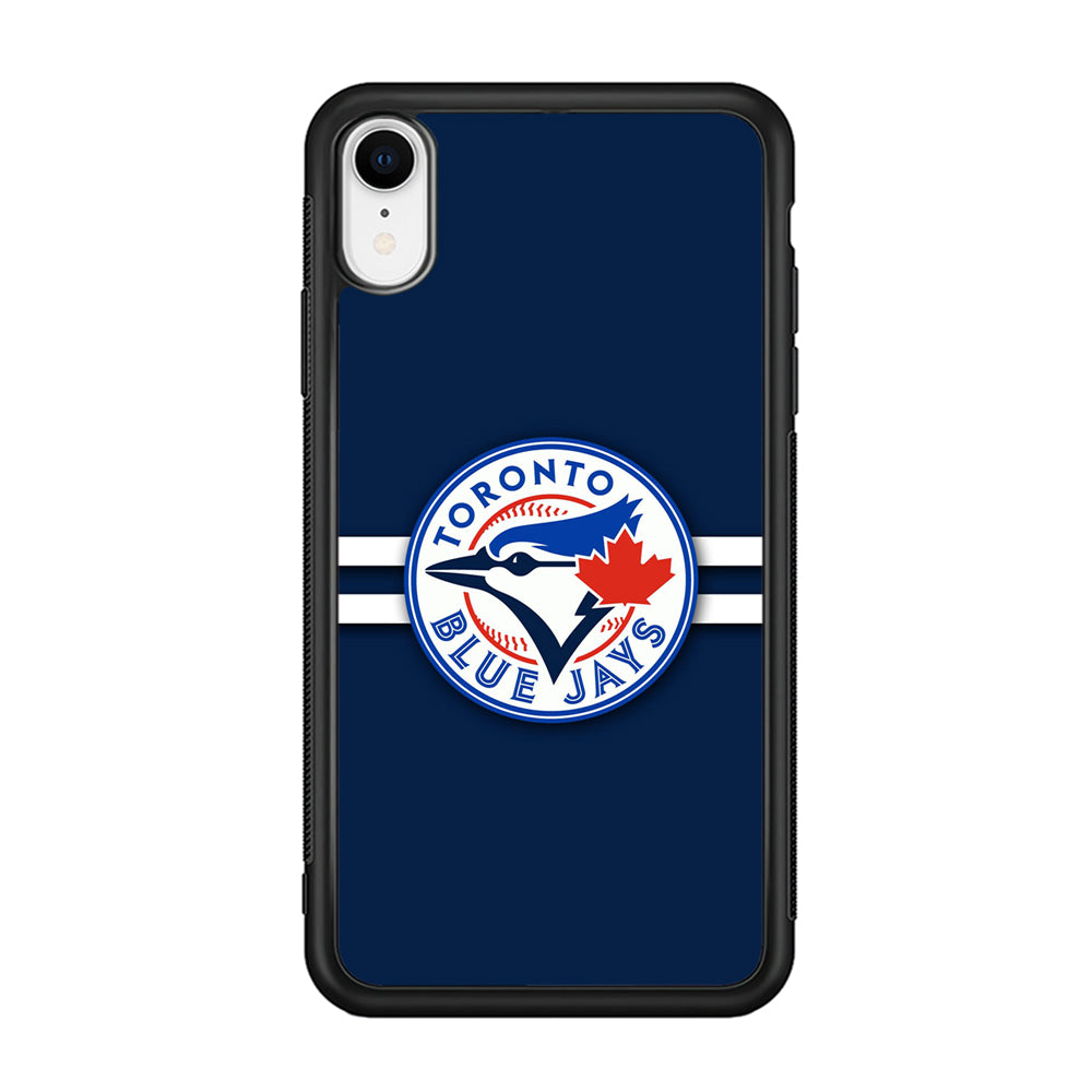Baseball Toronto Blue Jays MLB 001 iPhone XR Case-Phone Case-Rubber Black (2D Case)-Altracase