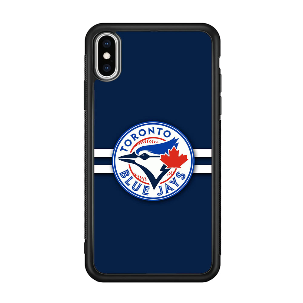 Baseball Toronto Blue Jays MLB 001 iPhone X Case-Phone Case-Rubber Black (2D Case)-Altracase