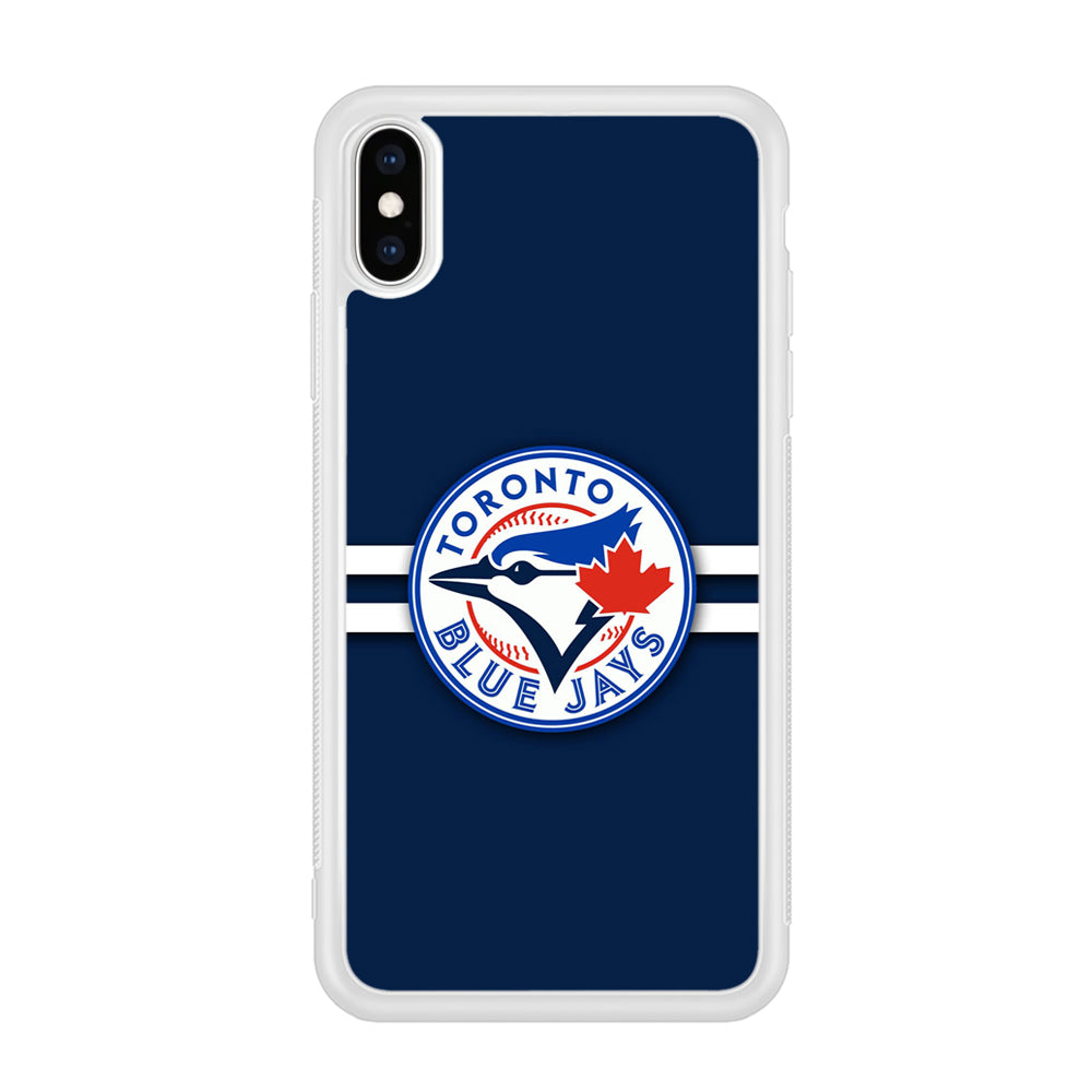 Baseball Toronto Blue Jays MLB 001 iPhone X Case-Phone Case-Rubber White (2D Case)-Altracase