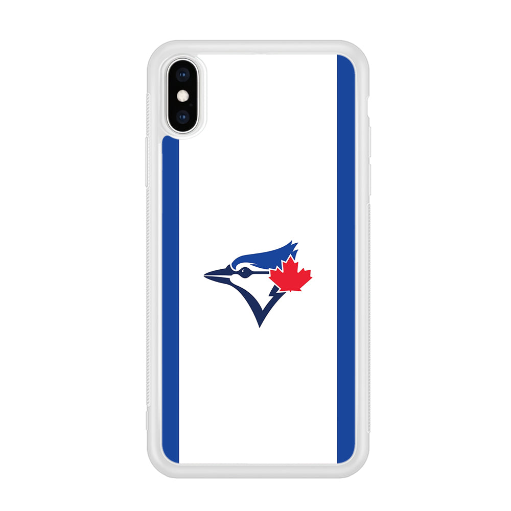 Baseball Toronto Blue Jays MLB 002 iPhone X Case-Phone Case-Rubber White (2D Case)-Altracase