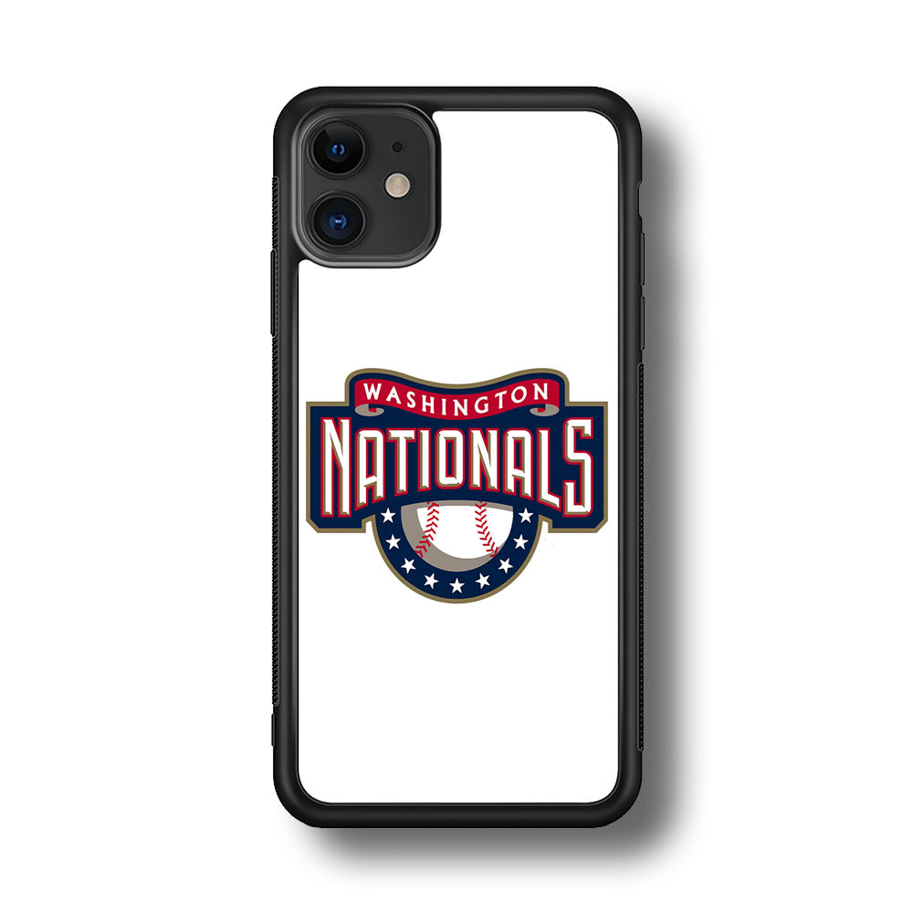 Baseball Washington Nationals MLB 001 iPhone 11 Case-Phone Case-Rubber Black (2D Case)-Altracase