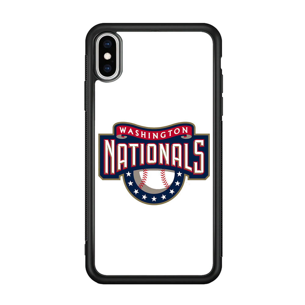 Baseball Washington Nationals MLB 001 iPhone X Case-Phone Case-Rubber Black (2D Case)-Altracase