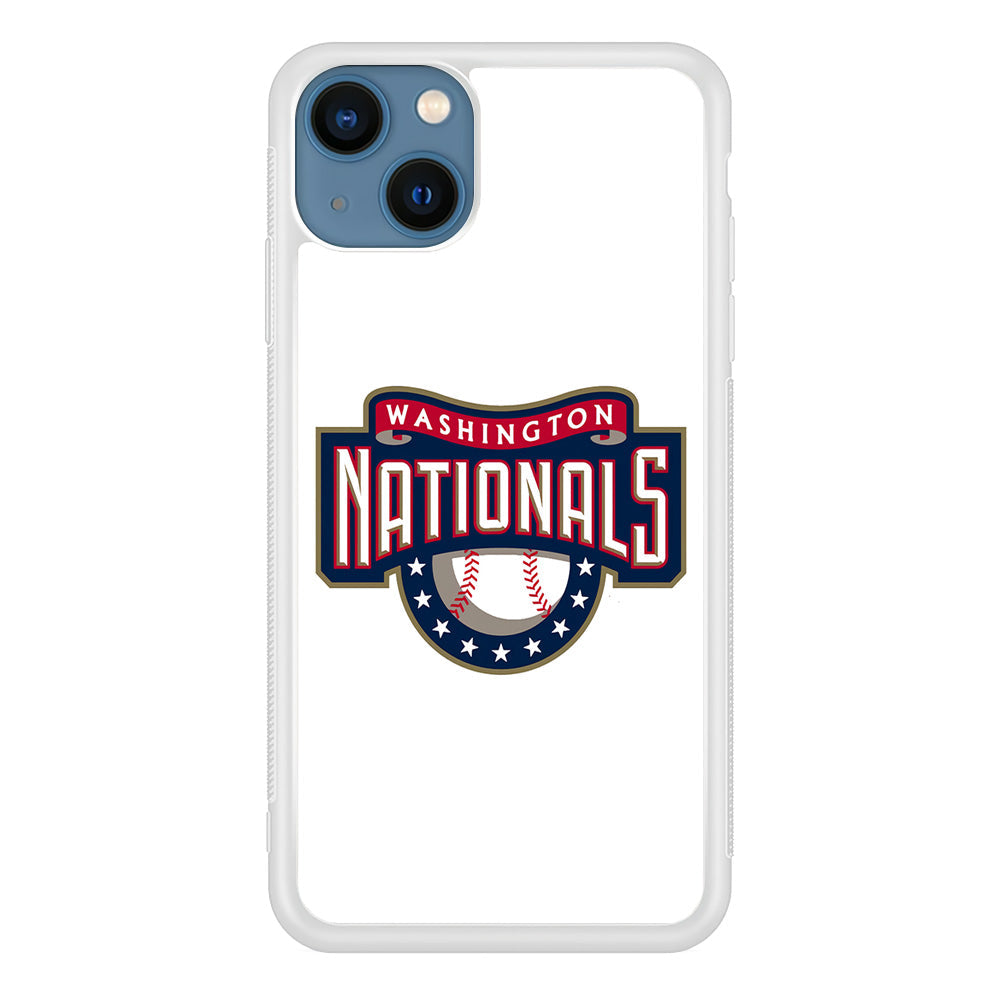Baseball Washington Nationals MLB 001 iPhone 13 Case-Phone Case-Rubber White (2D Case)-Altracase