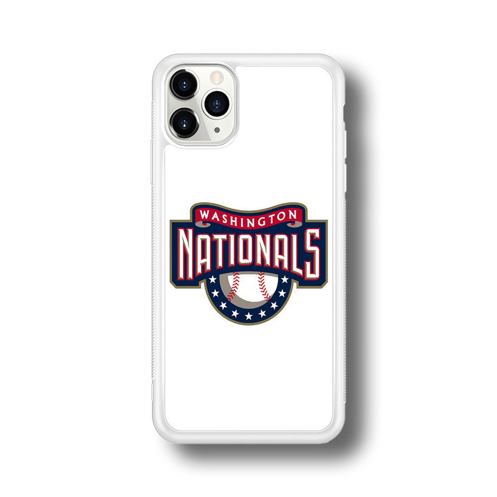 Baseball Washington Nationals MLB 001 iPhone 11 Pro Case-Phone Case-Rubber White (2D Case)-Altracase