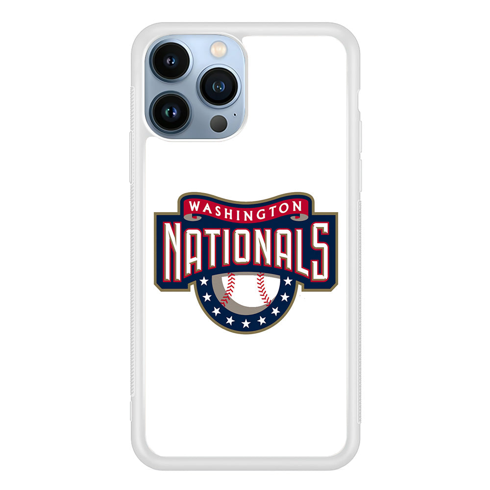 Baseball Washington Nationals MLB 001 iPhone 15 Pro Max Case-Phone Case-Rubber White (2D Case)-Altracase