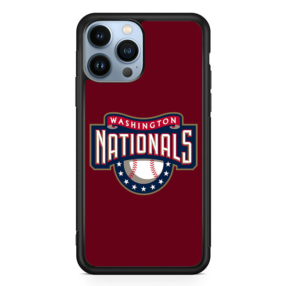 Baseball Washington Nationals MLB 002 iPhone 15 Pro Max Case-Phone Case-Rubber Black (2D Case)-Altracase