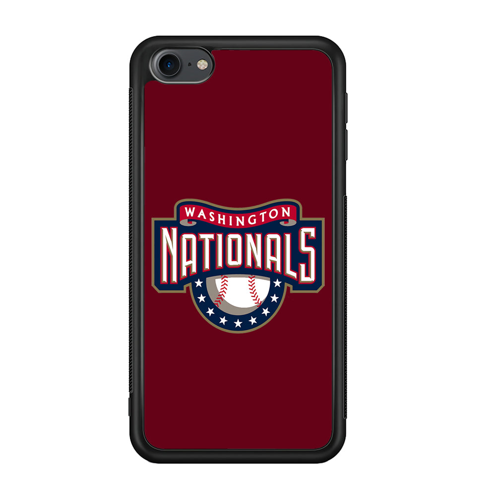 Baseball Washington Nationals MLB 002 iPod Touch 6 Case-Phone Case-Rubber White (2D Case)-Altracase