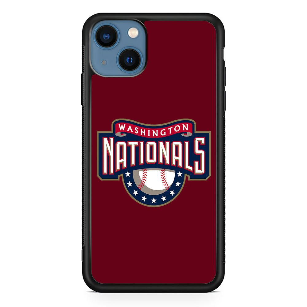 Baseball Washington Nationals MLB 002 iPhone 13 Case-Phone Case-Rubber Black (2D Case)-Altracase