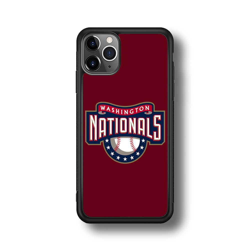 Baseball Washington Nationals MLB 002 iPhone 11 Pro Case-Phone Case-Rubber Black (2D Case)-Altracase