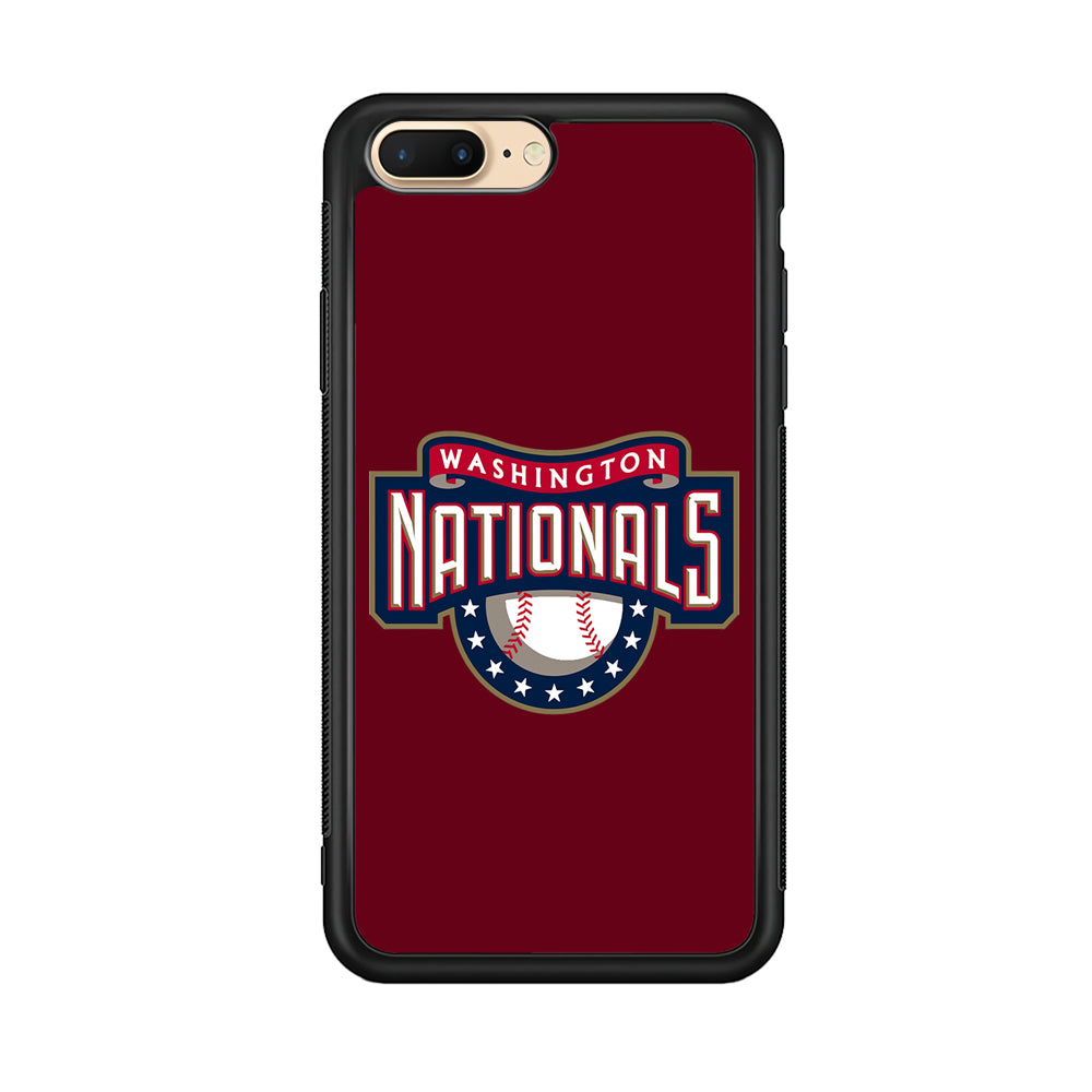 Baseball Washington Nationals MLB 002 iPhone 7 Plus Case-Phone Case-Rubber Black (2D Case)-Altracase
