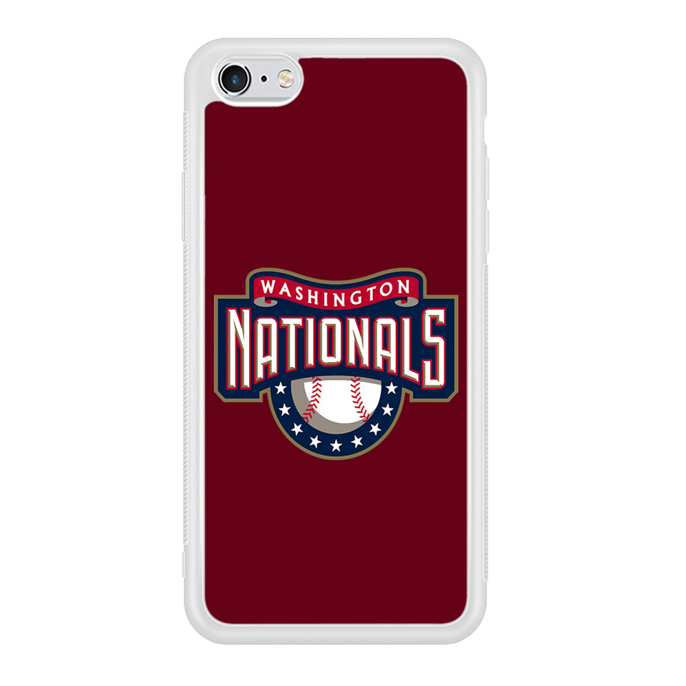 Baseball Washington Nationals MLB 002 iPhone 6 Plus | 6s Plus Case-Phone Case-Rubber White (2D Case)-Altracase