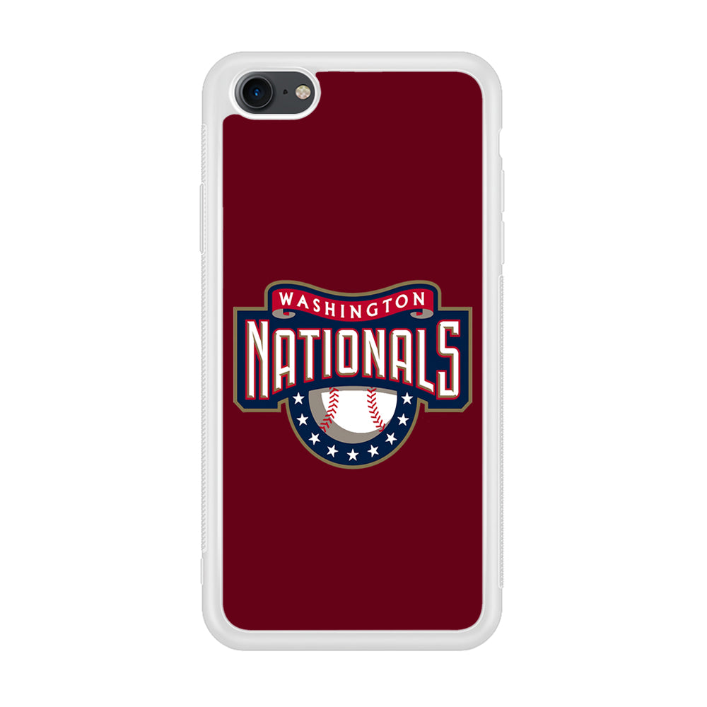 Baseball Washington Nationals MLB 002 iPhone 7 Case-Phone Case-Rubber White (2D Case)-Altracase