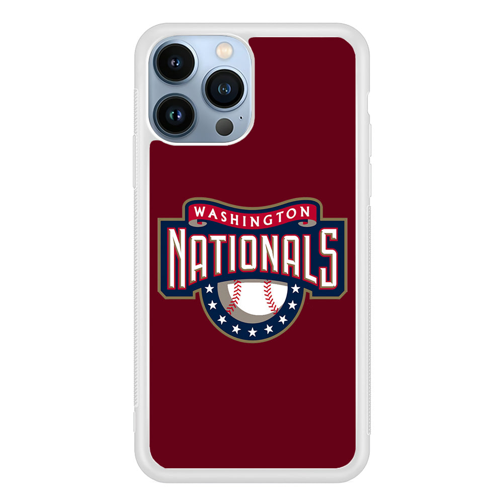 Baseball Washington Nationals MLB 002 iPhone 15 Pro Max Case-Phone Case-Rubber White (2D Case)-Altracase