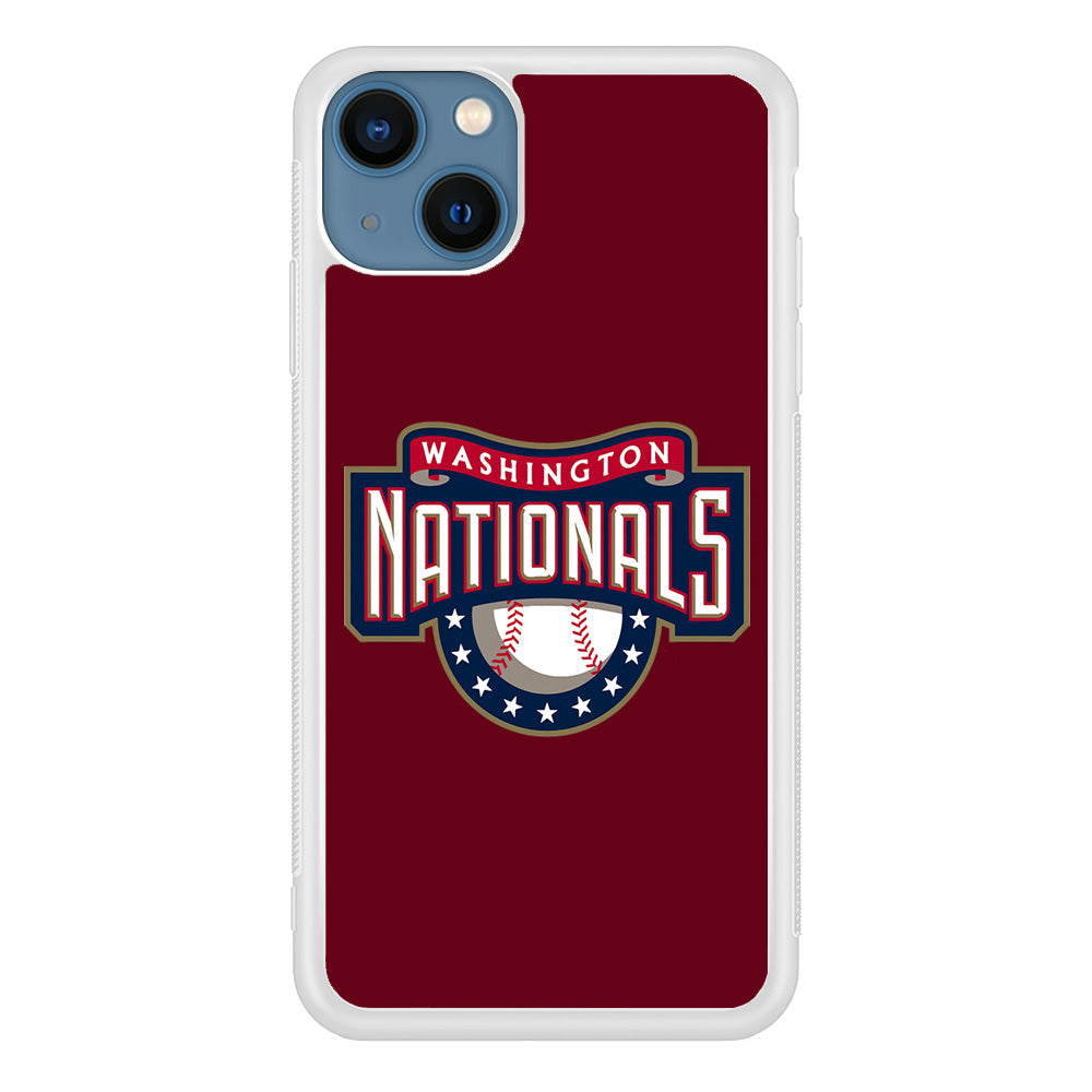 Baseball Washington Nationals MLB 002 iPhone 13 Case-Phone Case-Rubber White (2D Case)-Altracase