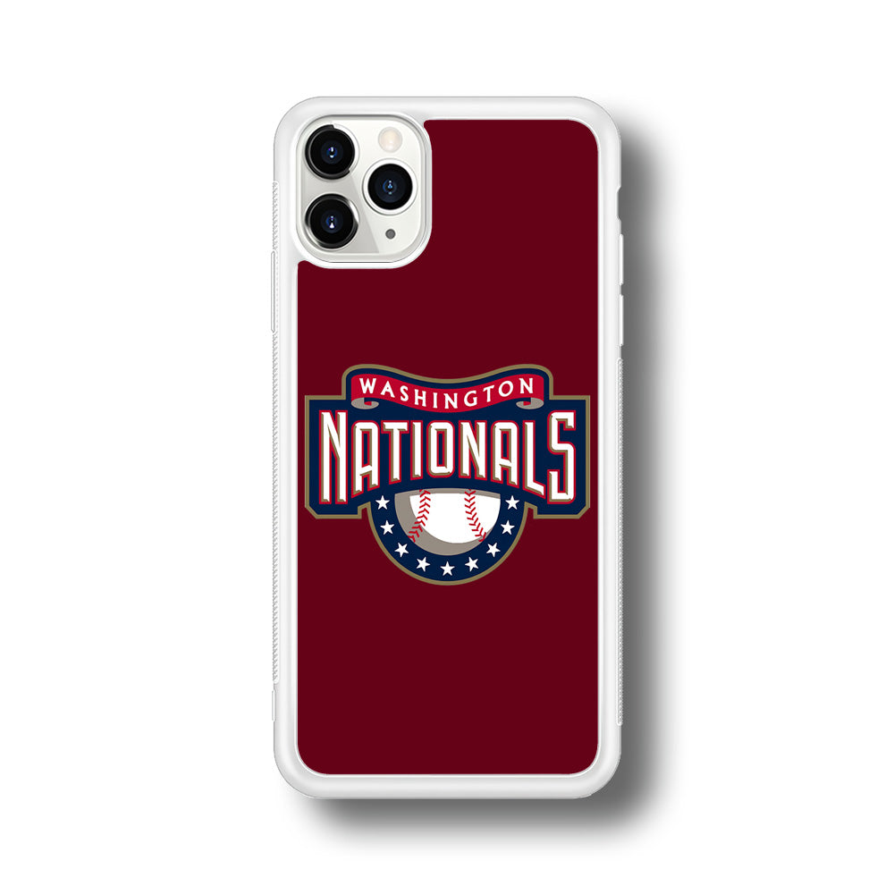 Baseball Washington Nationals MLB 002 iPhone 11 Pro Case-Phone Case-Rubber White (2D Case)-Altracase