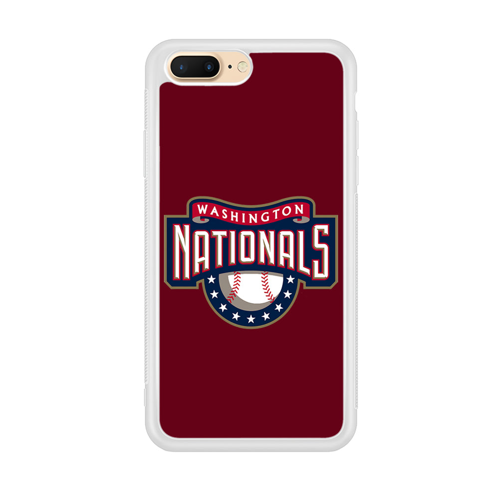 Baseball Washington Nationals MLB 002 iPhone 7 Plus Case-Phone Case-Rubber White (2D Case)-Altracase