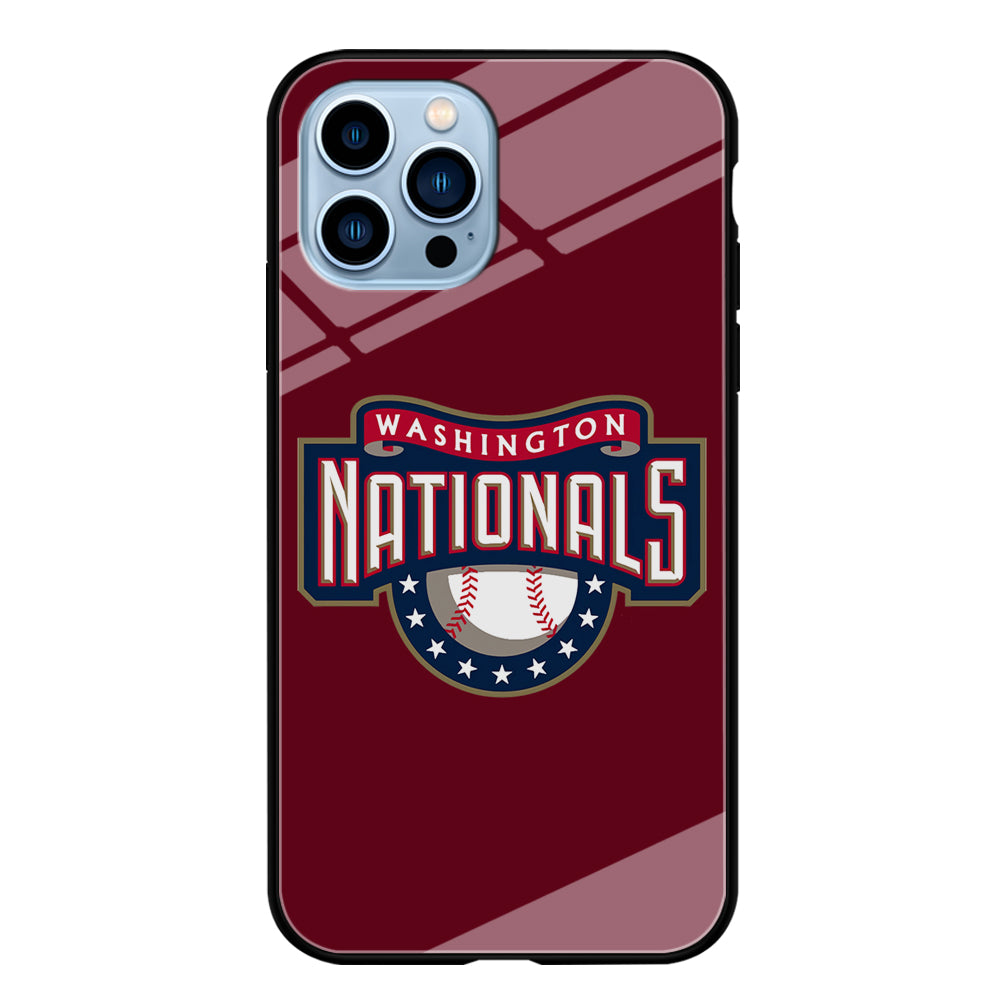 Baseball Washington Nationals MLB 002 iPhone 15 Pro Max Case-Phone Case-Tempered Glass Case-Altracase