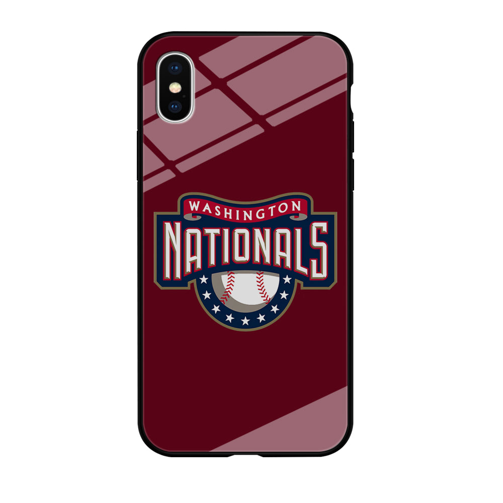 Baseball Washington Nationals MLB 002 iPhone X Case-Phone Case-Tempered Glass Case-Altracase