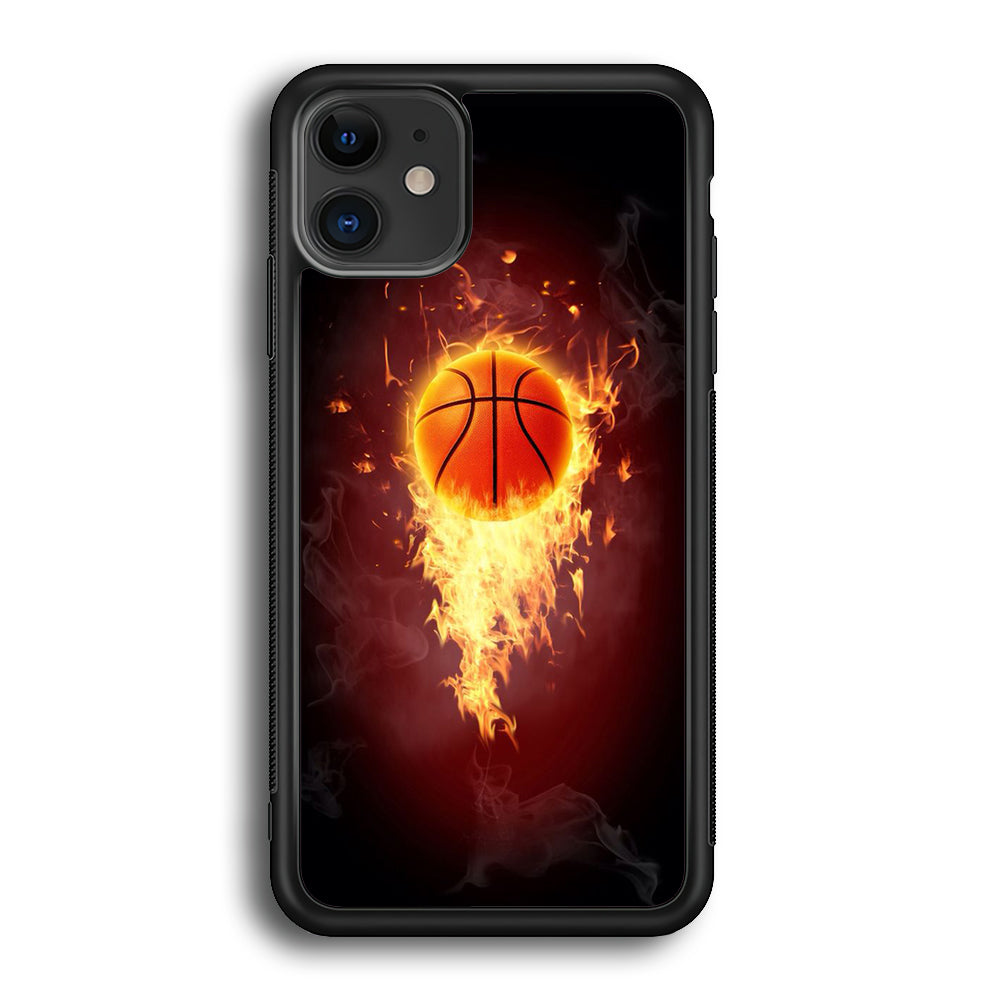 Basketball Art 001 iPhone 12 Case-Phone Case-Rubber Black (2D Case)-Altracase