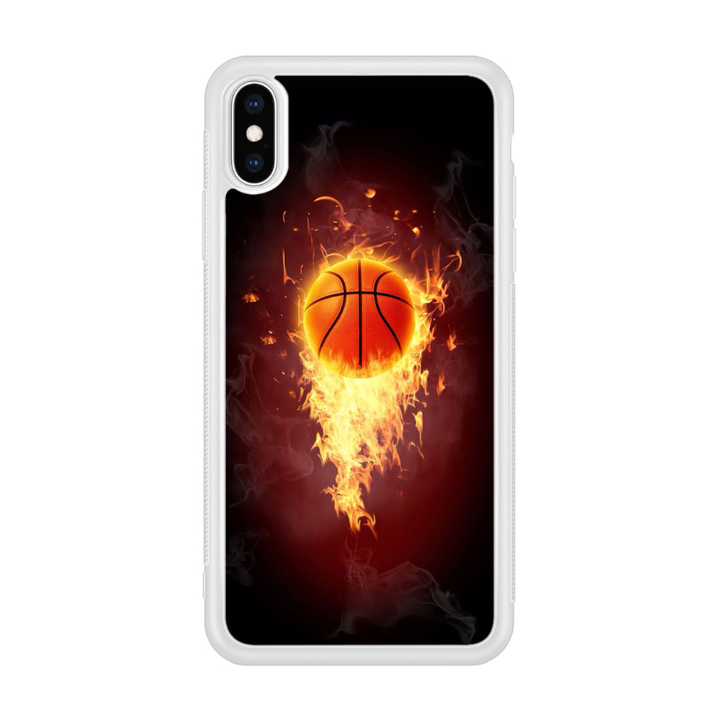 Basketball Art 001 iPhone X Case-Phone Case-Rubber White (2D Case)-Altracase
