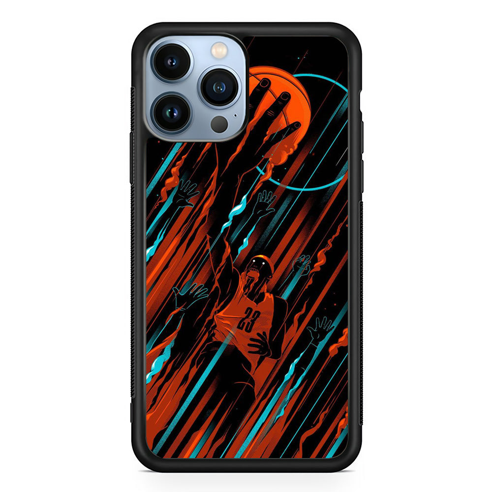 Basketball Art 003 iPhone 15 Pro Max Case-Phone Case-Rubber Black (2D Case)-Altracase
