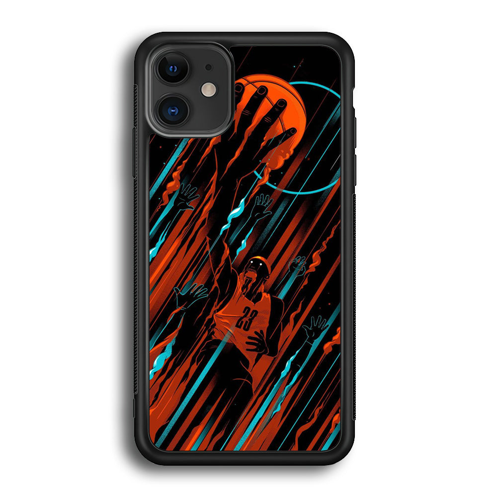 Basketball Art 003 iPhone 12 Case-Phone Case-Rubber Black (2D Case)-Altracase