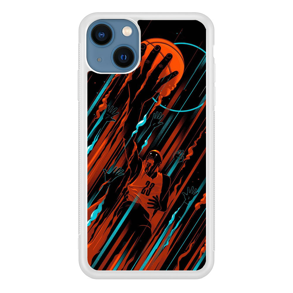 Basketball Art 003 iPhone 15 Case-Phone Case-Rubber White (2D Case)-Altracase