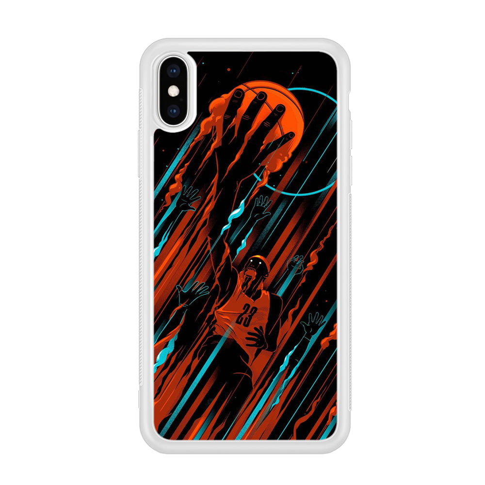 Basketball Art 003 iPhone X Case-Phone Case-Rubber White (2D Case)-Altracase