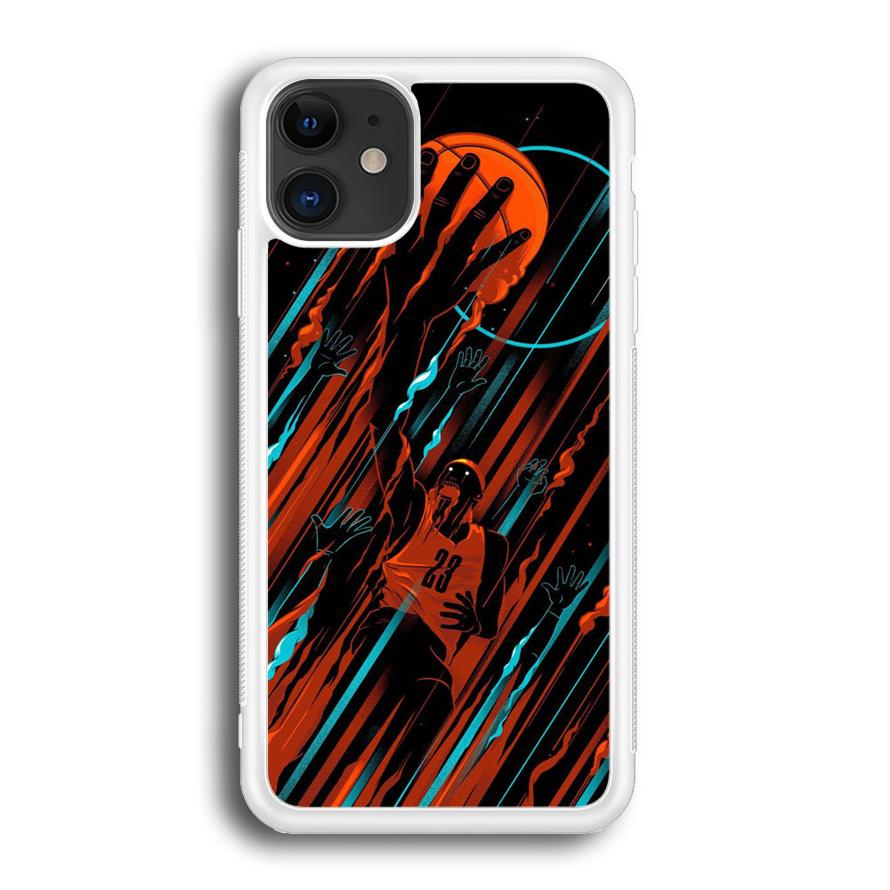 Basketball Art 003 iPhone 12 Case-Phone Case-Rubber White (2D Case)-Altracase
