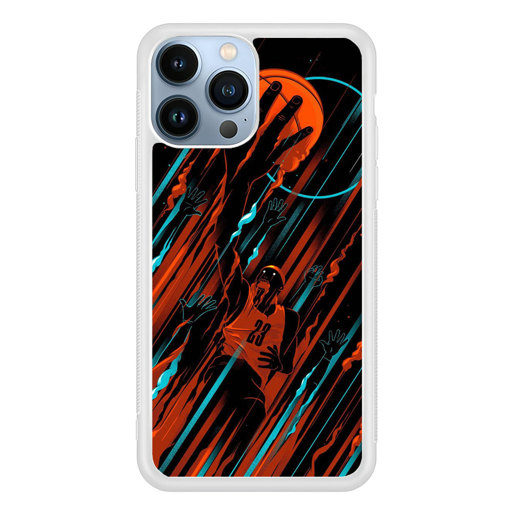 Basketball Art 003 iPhone 15 Pro Max Case-Phone Case-Rubber White (2D Case)-Altracase