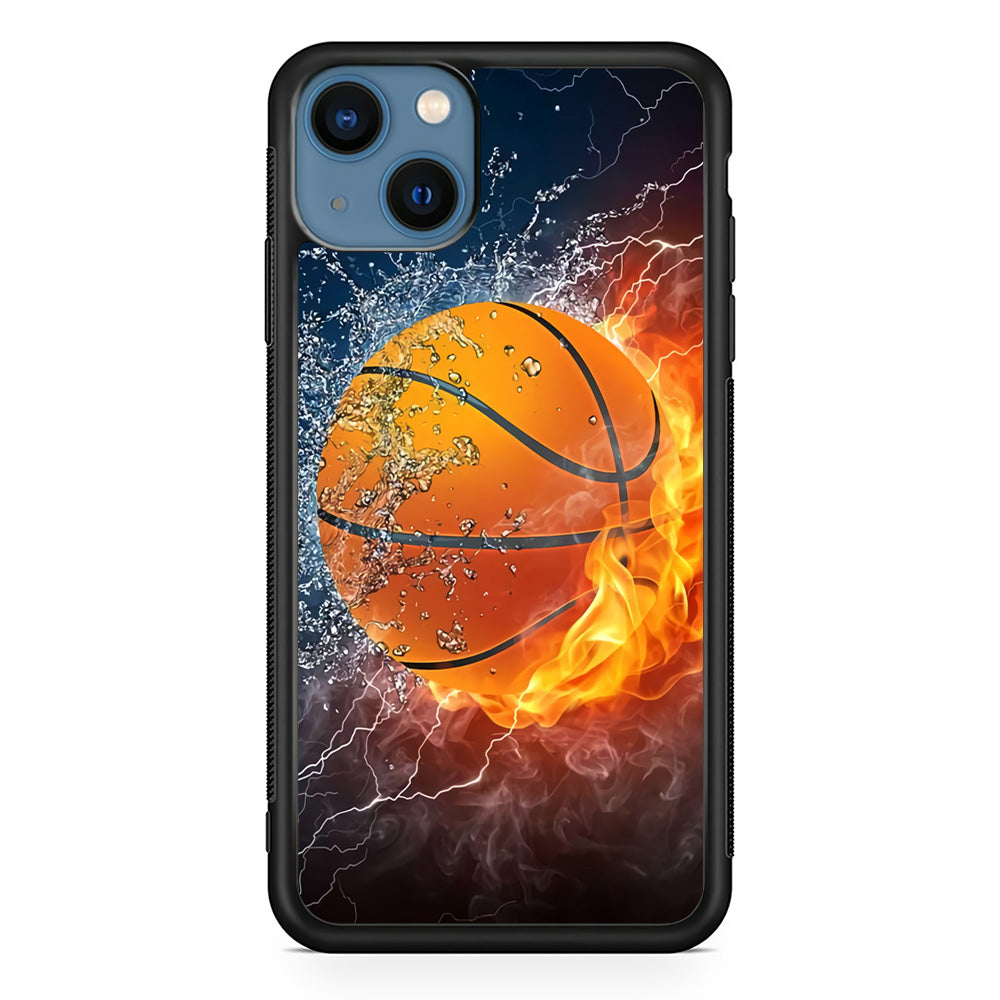 Basketball Ball Cool Art iPhone 13 Case-Phone Case-Rubber Black (2D Case)-Altracase