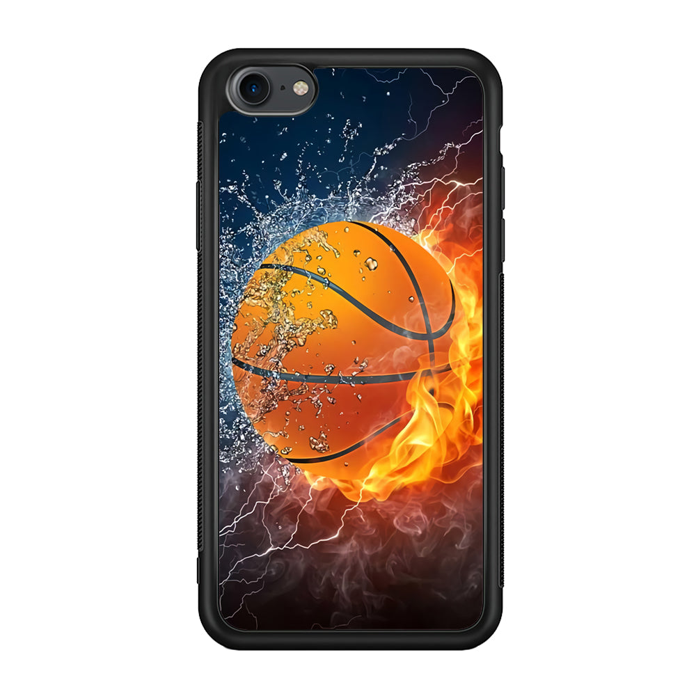 Basketball Ball Cool Art iPhone 7 Case-Phone Case-Rubber Black (2D Case)-Altracase