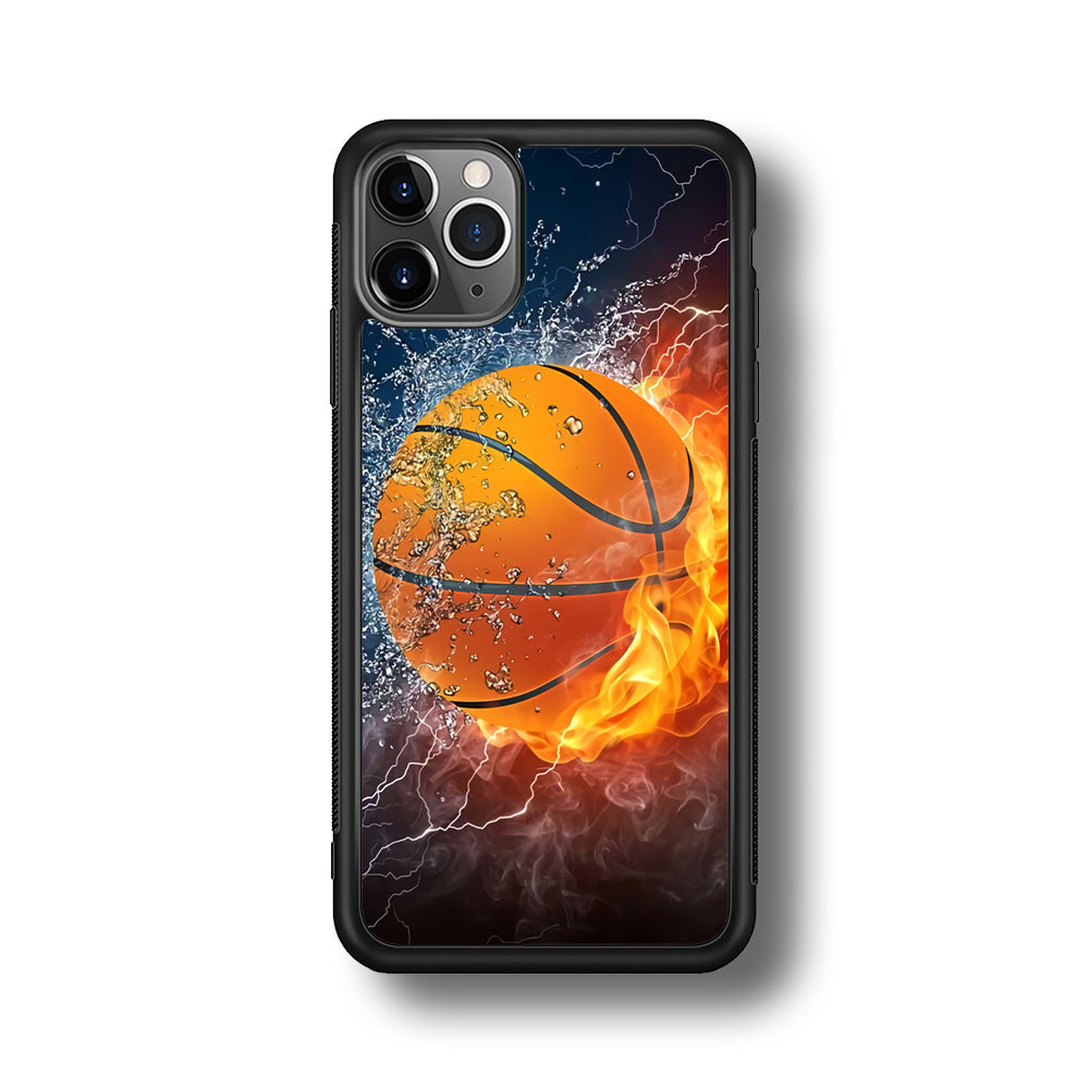 Basketball Ball Cool Art iPhone 11 Pro Case-Phone Case-Rubber Black (2D Case)-Altracase