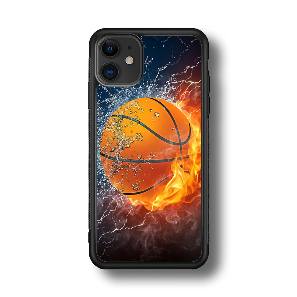Basketball Ball Cool Art iPhone 11 Case-Phone Case-Rubber Black (2D Case)-Altracase